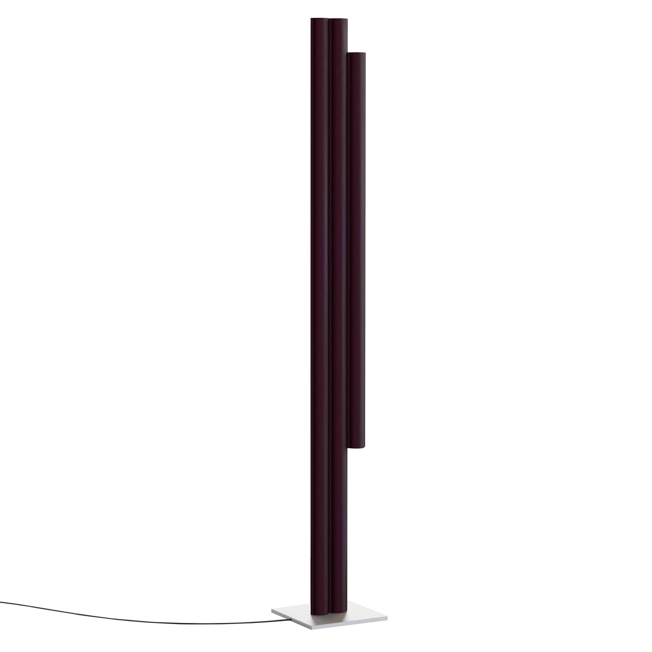 Silo 3FH Floor Light: Textured Aubergine