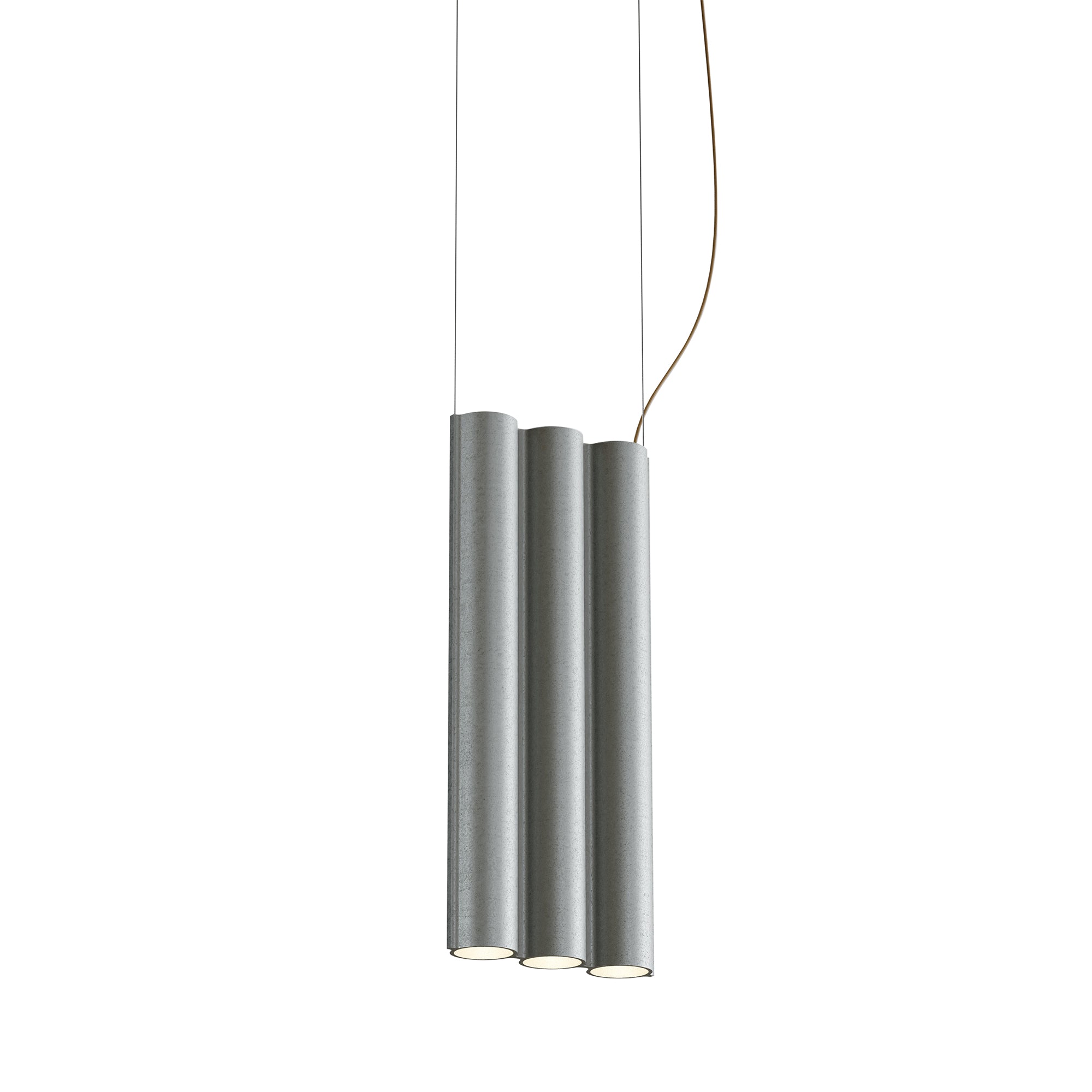 Silo 3SB Suspension Lamp: Tumbled Aluminum