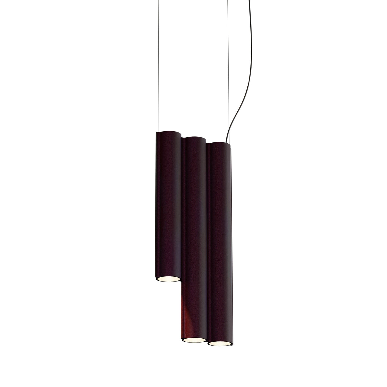 Silo 3SD Suspension Lamp: Aubergine