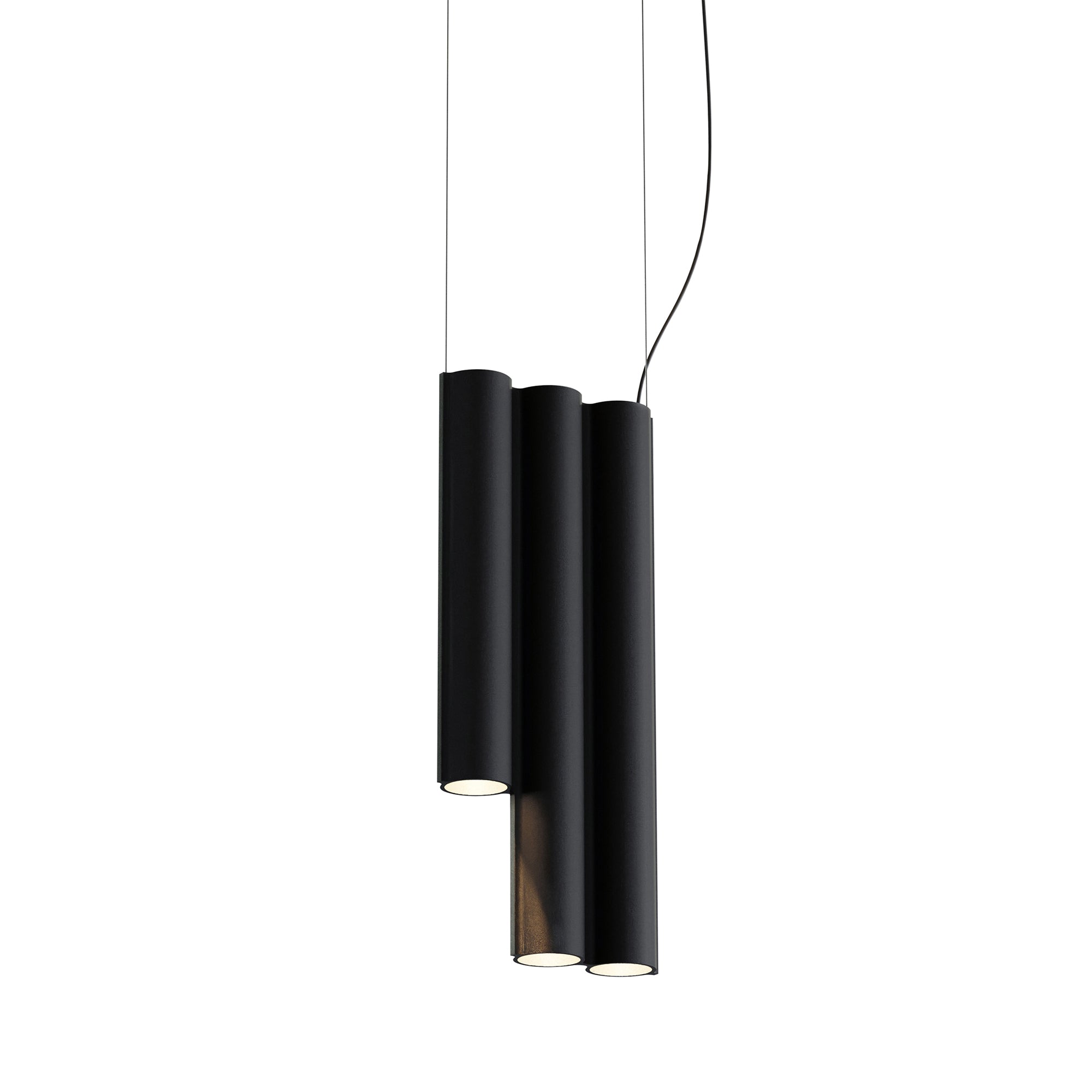 Silo 3SD Suspension Lamp: Black