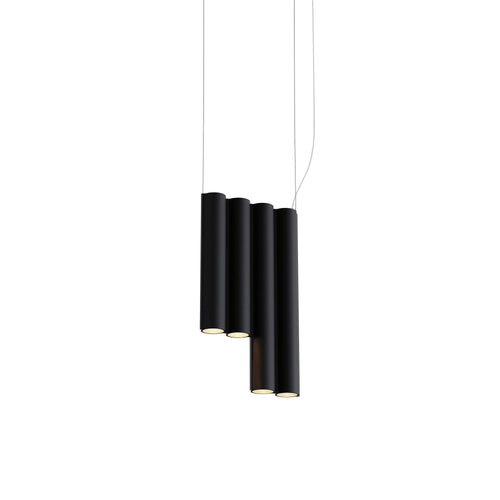 Silo 4SE Suspension Lamp: Textured Black