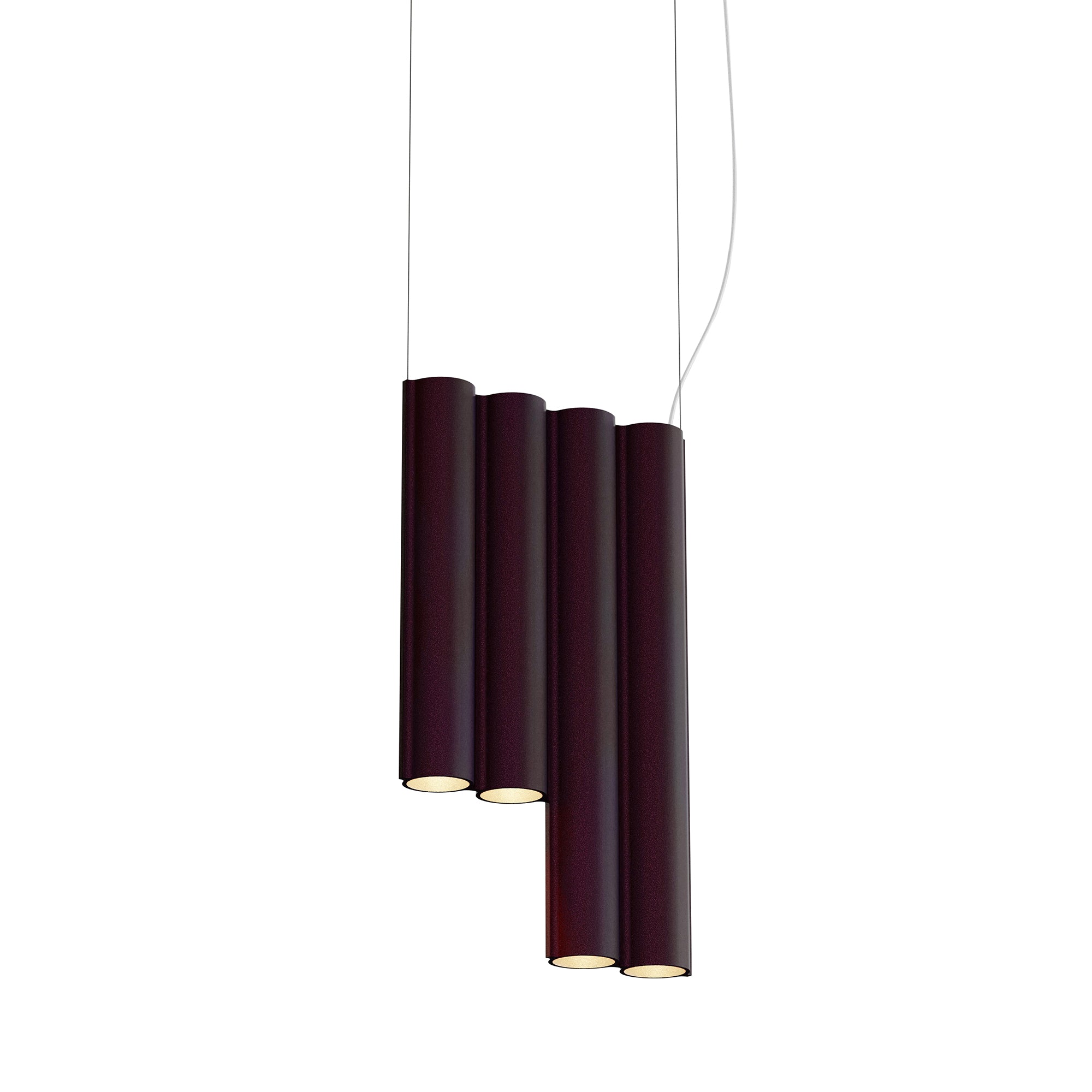 Silo 4SE Suspension Lamp: Aubergine