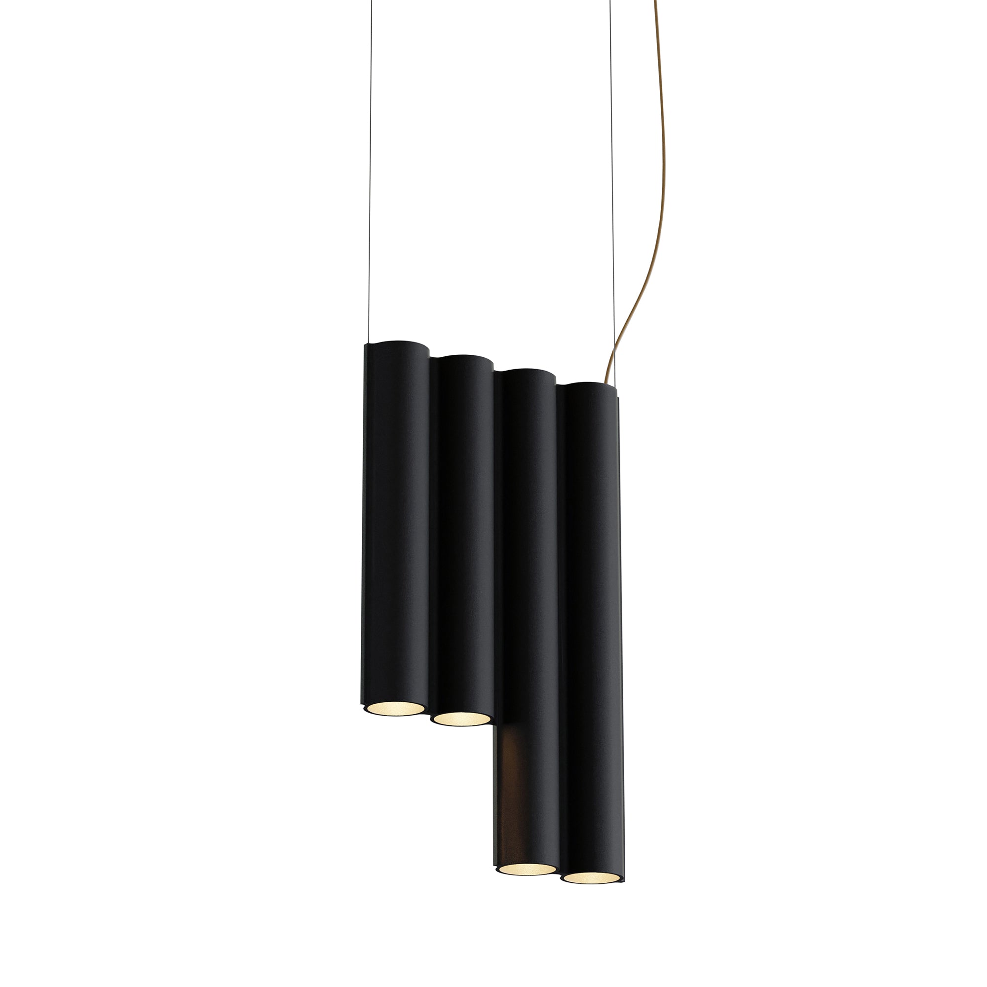 Silo 4SE Suspension Lamp: Black