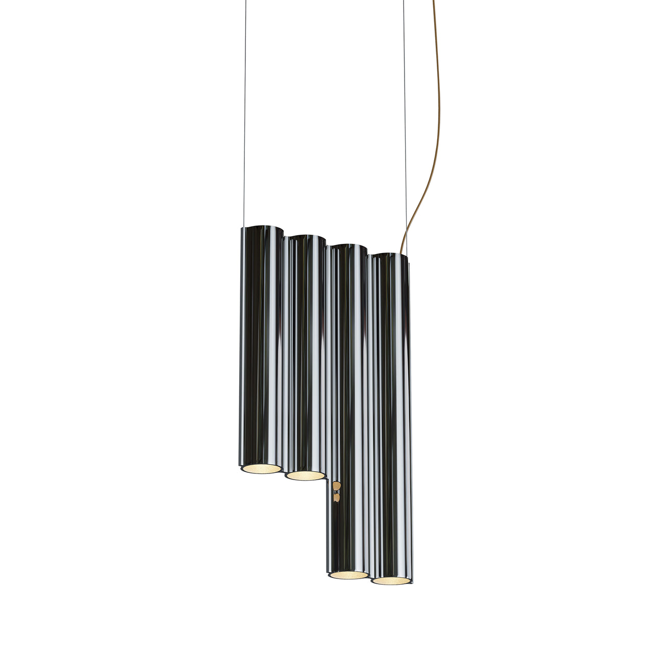 Silo 4SE Suspension Lamp: Mirror Polished Aluminum