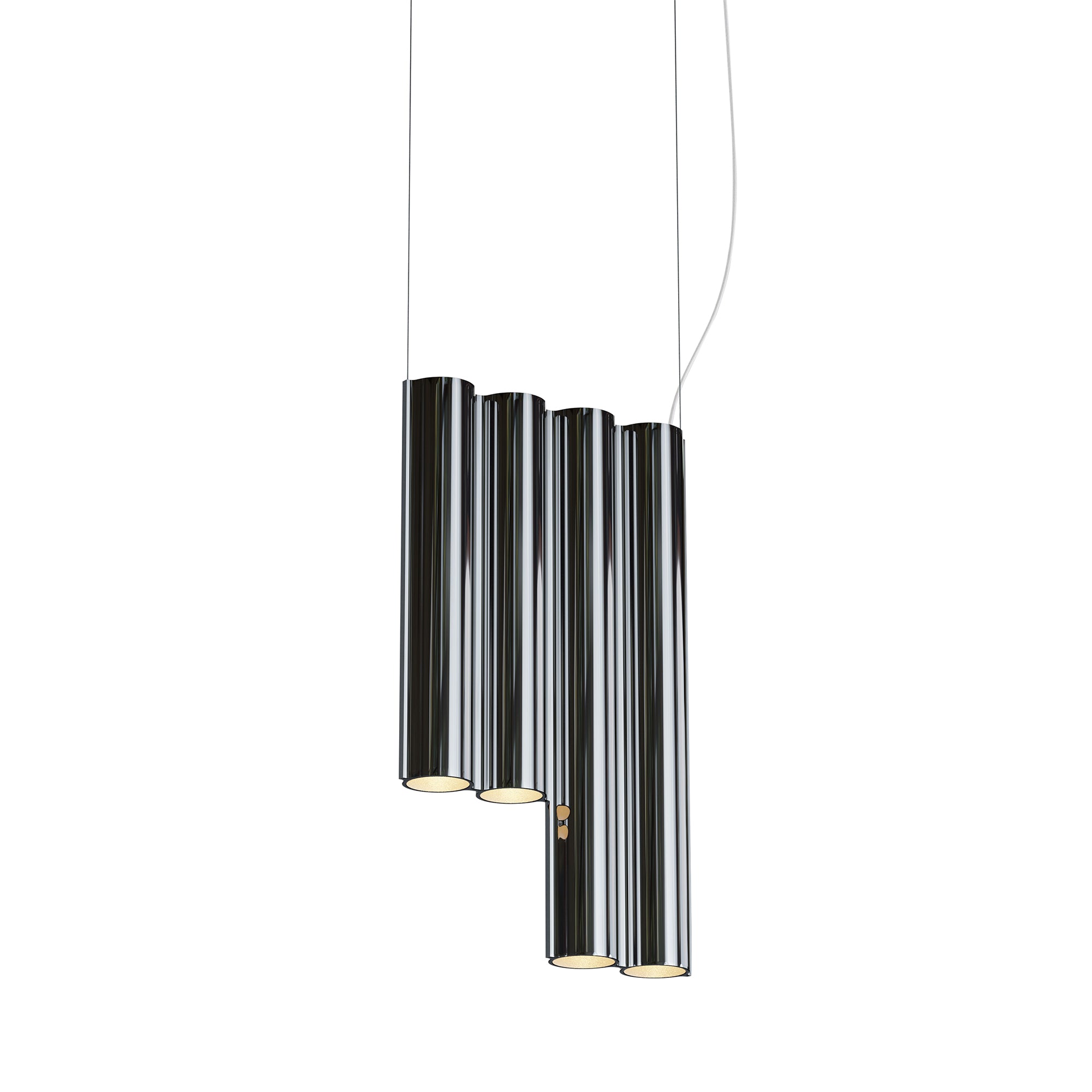 Silo 4SE Suspension Lamp: Mirror Polished Aluminum