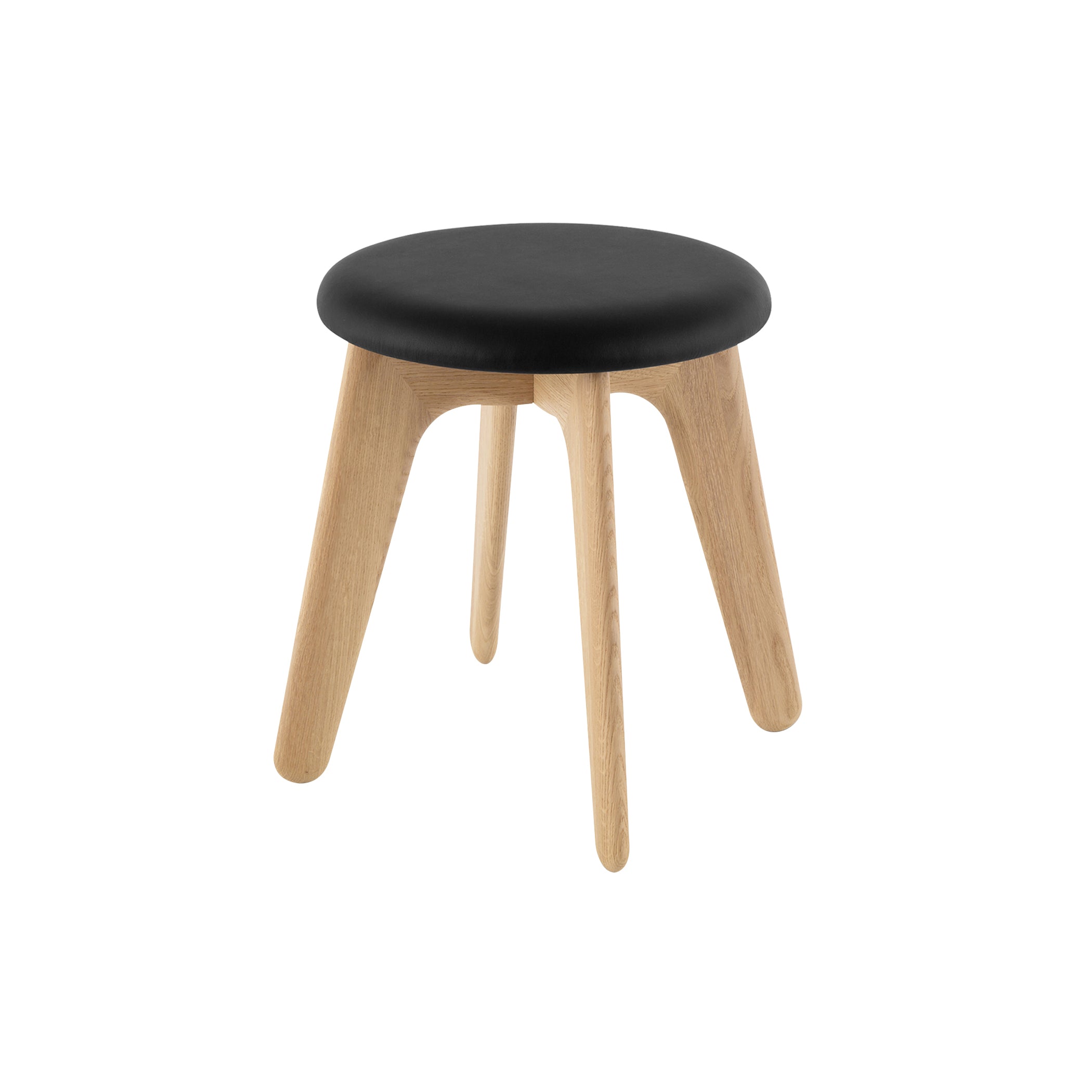 Slab Stool: Upholstered + Natural