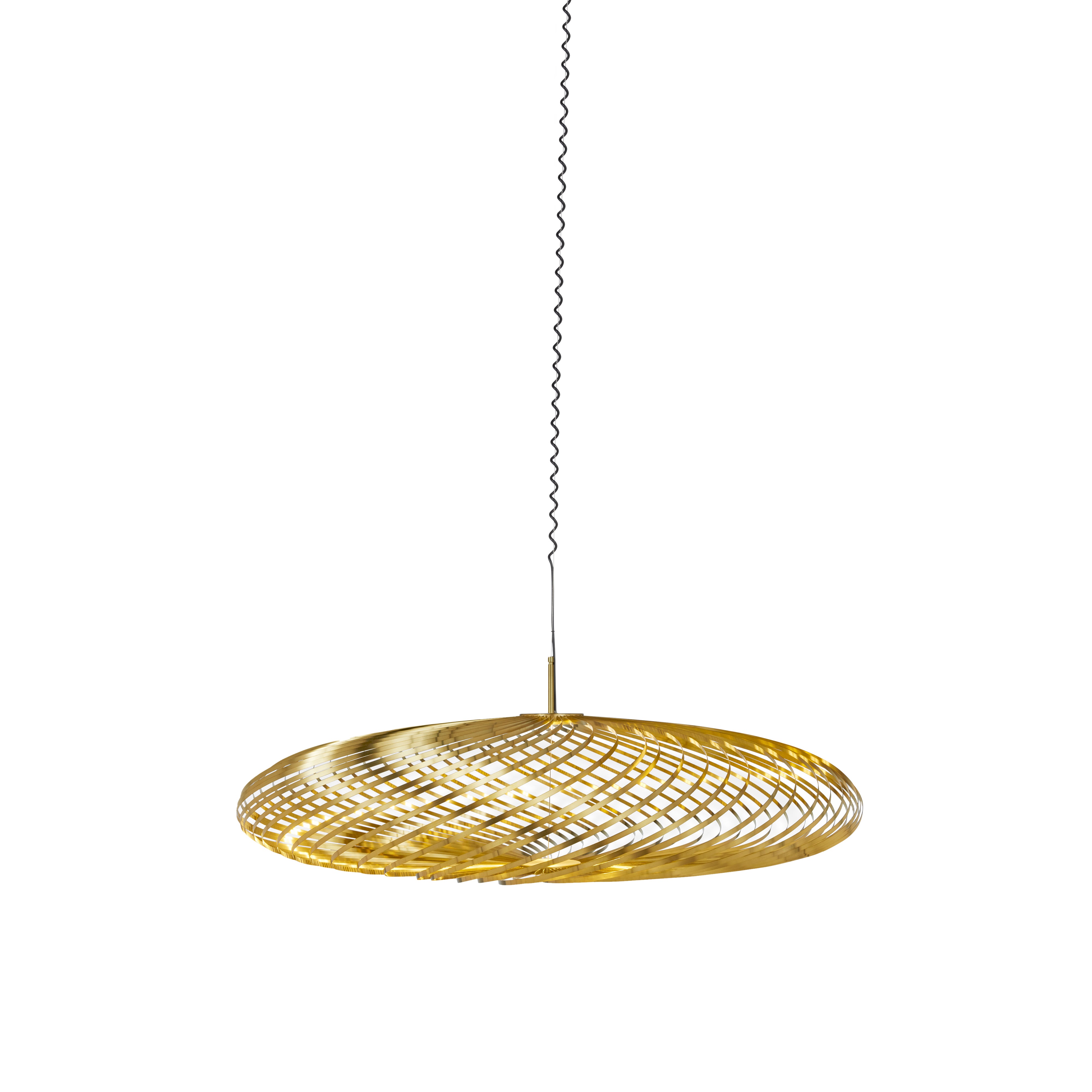 Spring Pendant Light: Brass + Medium - 34.6