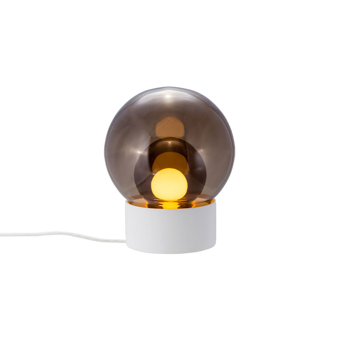 Boule Table Lamp: Smoke Gray + Smoke Gray + White