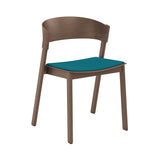 Cover Side Chair: Upholstered + Stained Dark Brown