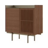 Stockholm Cupboard: STH224 + Walnut Stained Walnut + Anodized Aluminum Bronze + Bronze