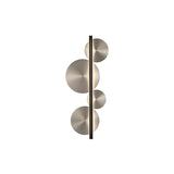 Strate Wall Light: Small + Moon + Satin Graphite + Satin Nickel