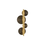 Strate Wall Light: Small + Moon + Satin Brass + Satin Graphite