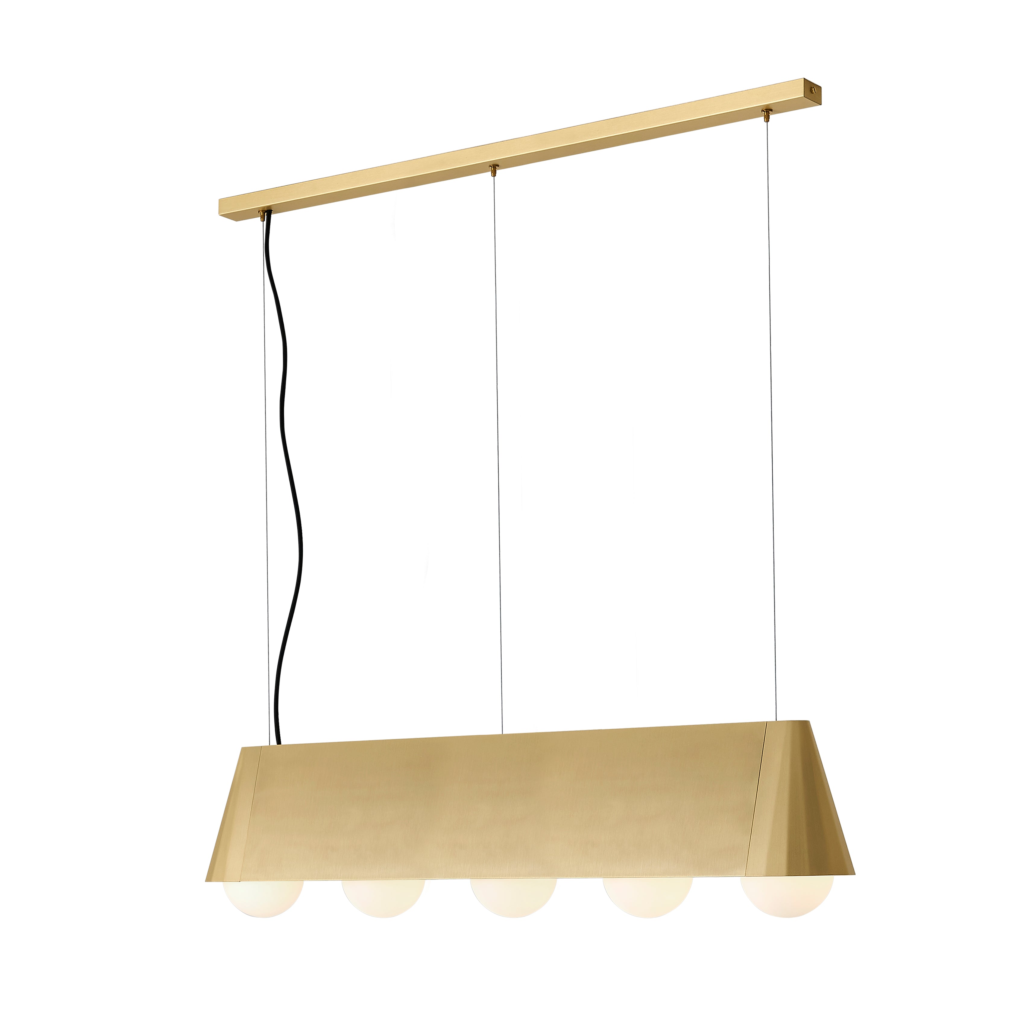 Cornet Pendant: 5 + Satin Brass