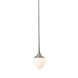 Louis Pendant: Extra Large + Satin Nickel + Opal