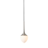 Louis Pendant: Extra Large + Satin Nickel + Opal + Patterned
