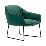 Nido Soft Armchair: Sled Base + Negro Matt Lacquered