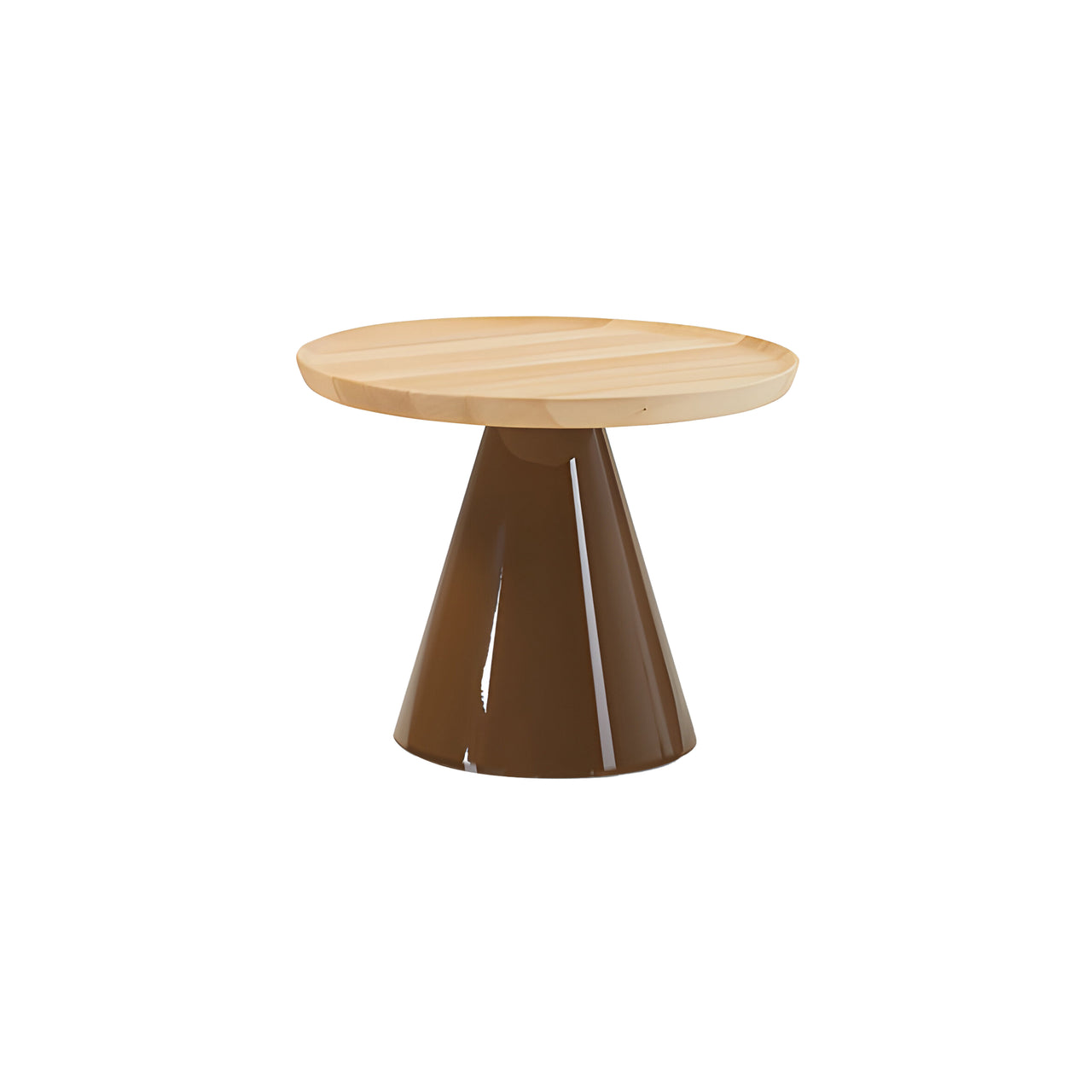 Pion Occasional Table: Natural Ash + Tabaco High Gloss Lacquered