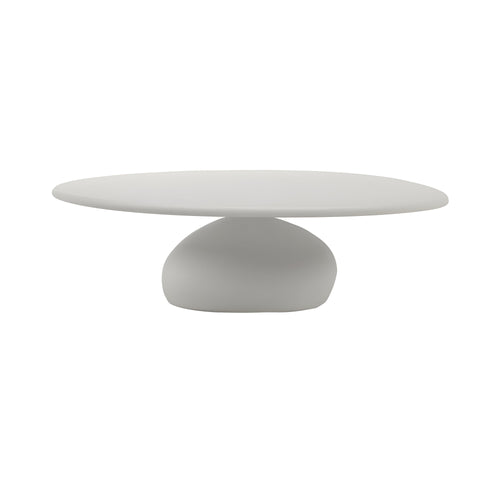 Vesper Occasional Table: Low + White Stonacril