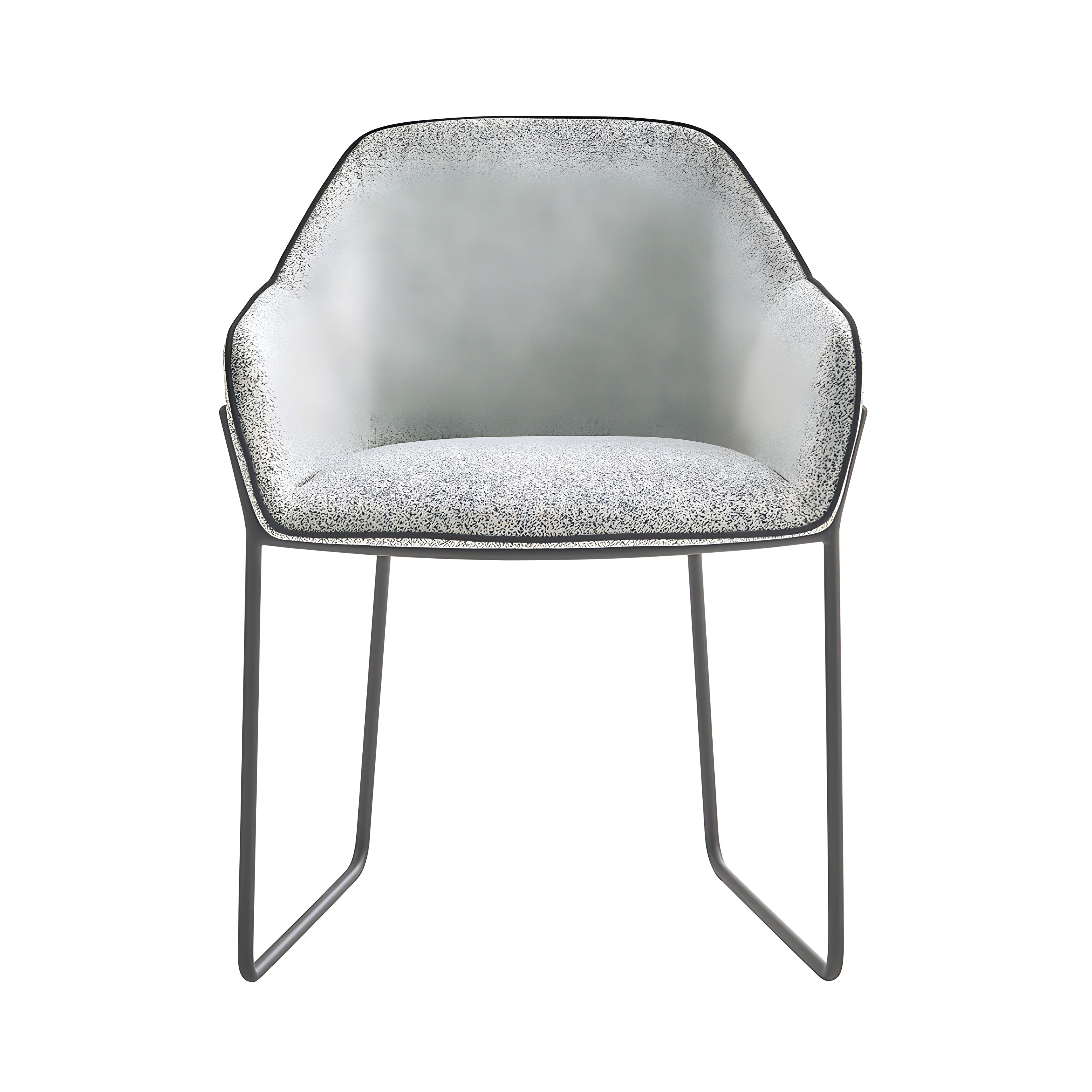Nido Chair: Sled Base + Negro Matt Lacquered