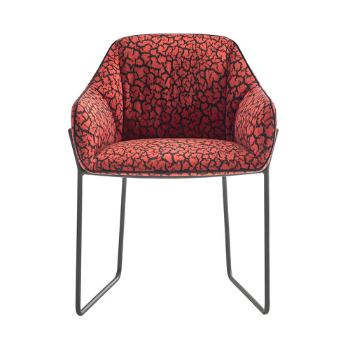 Nido Chair: Sled Base + Negro Matt Lacquered