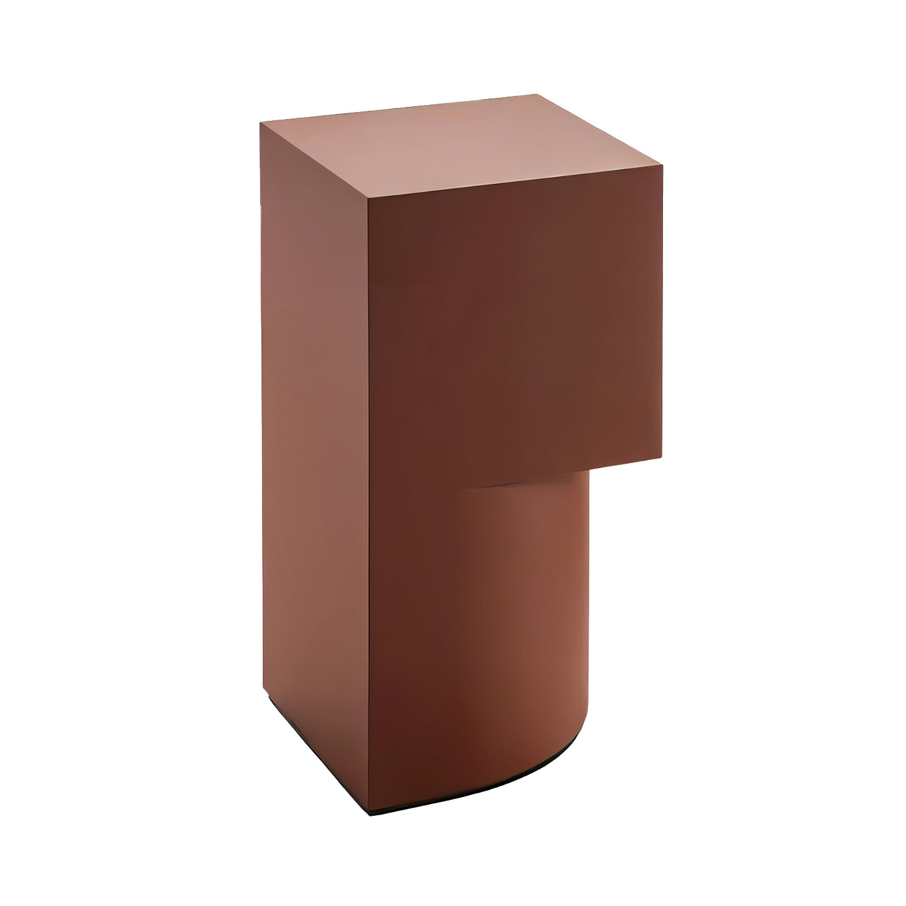 Canto Side Table: Square + Castano Matt Lacquered