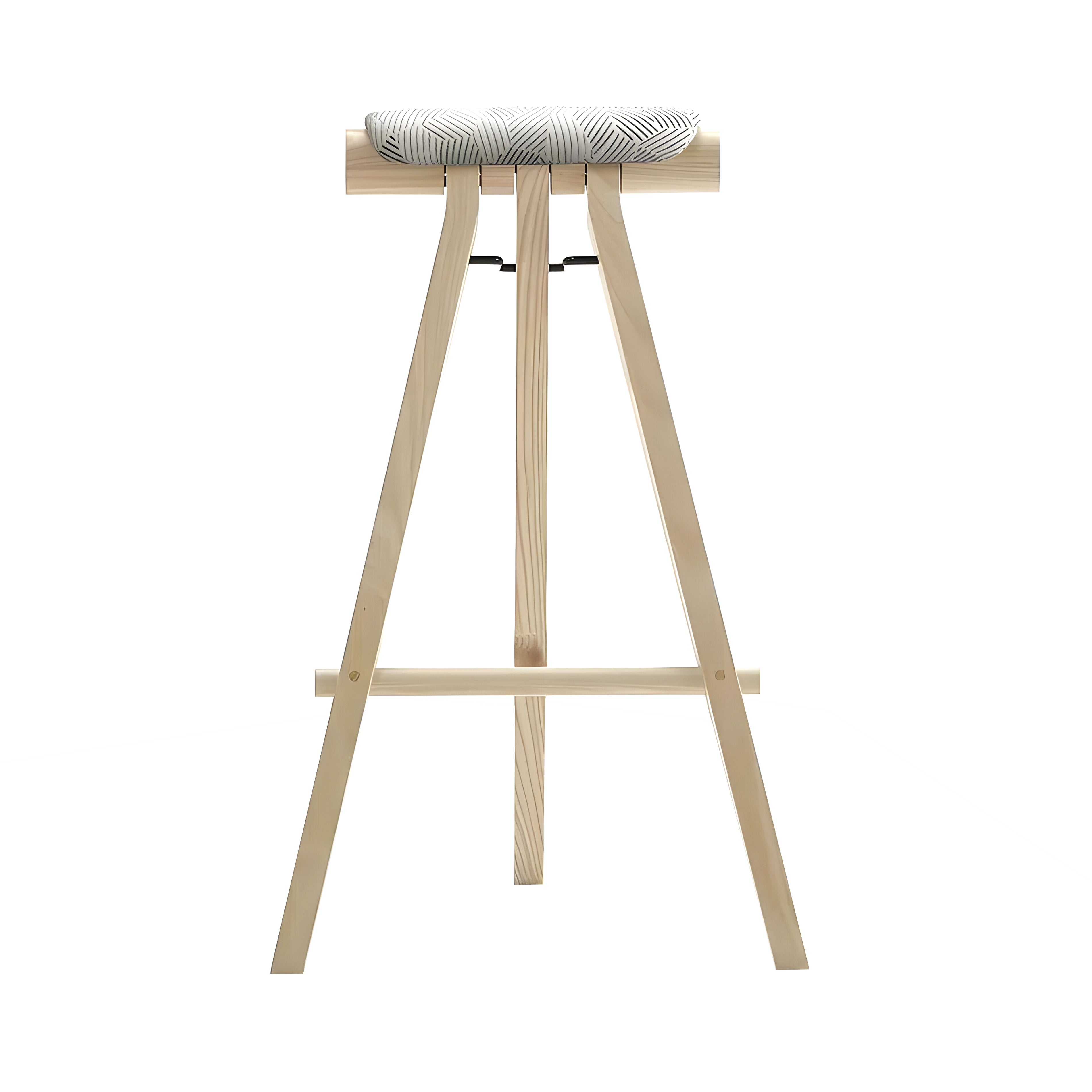 Perigallo Stool: Natural Ash + Stocked: Razzle dazzle 116