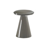 Pion Low Stool: Seat Upholstered + Gris Cuarzo Matt Lacquered