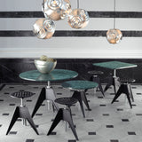 Screw Café Table: Pebble Marble
