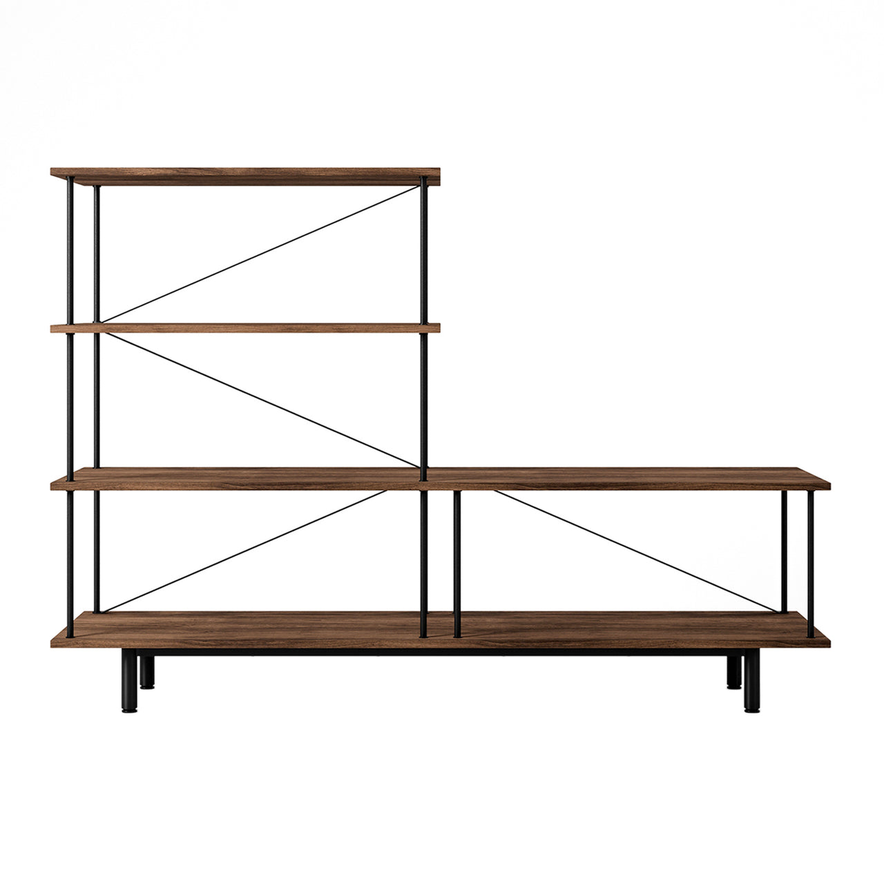 Seiton Shelf: Natural Walnut + 2-2 Left