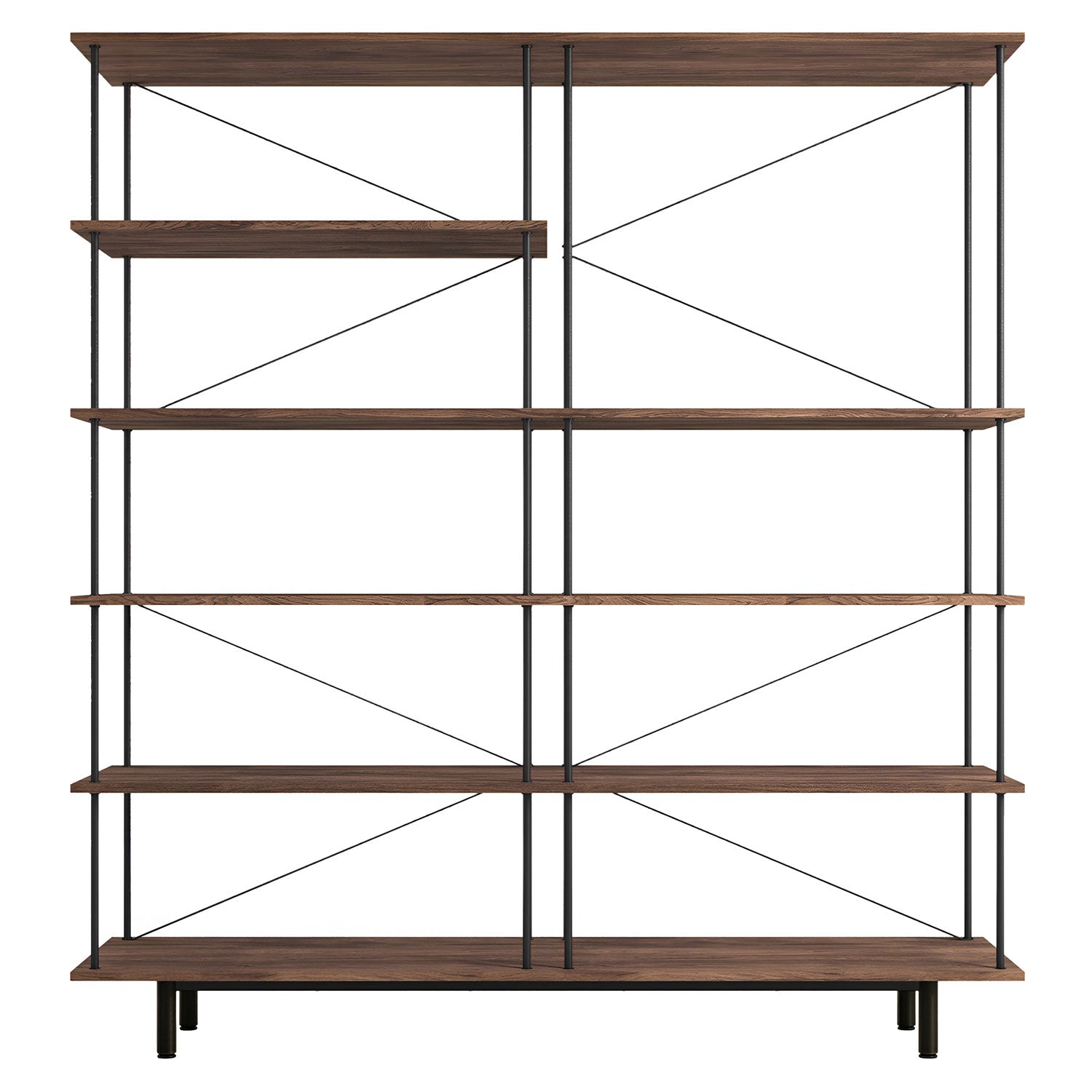 Seiton Shelf: Natural Walnut + 5-1 Left