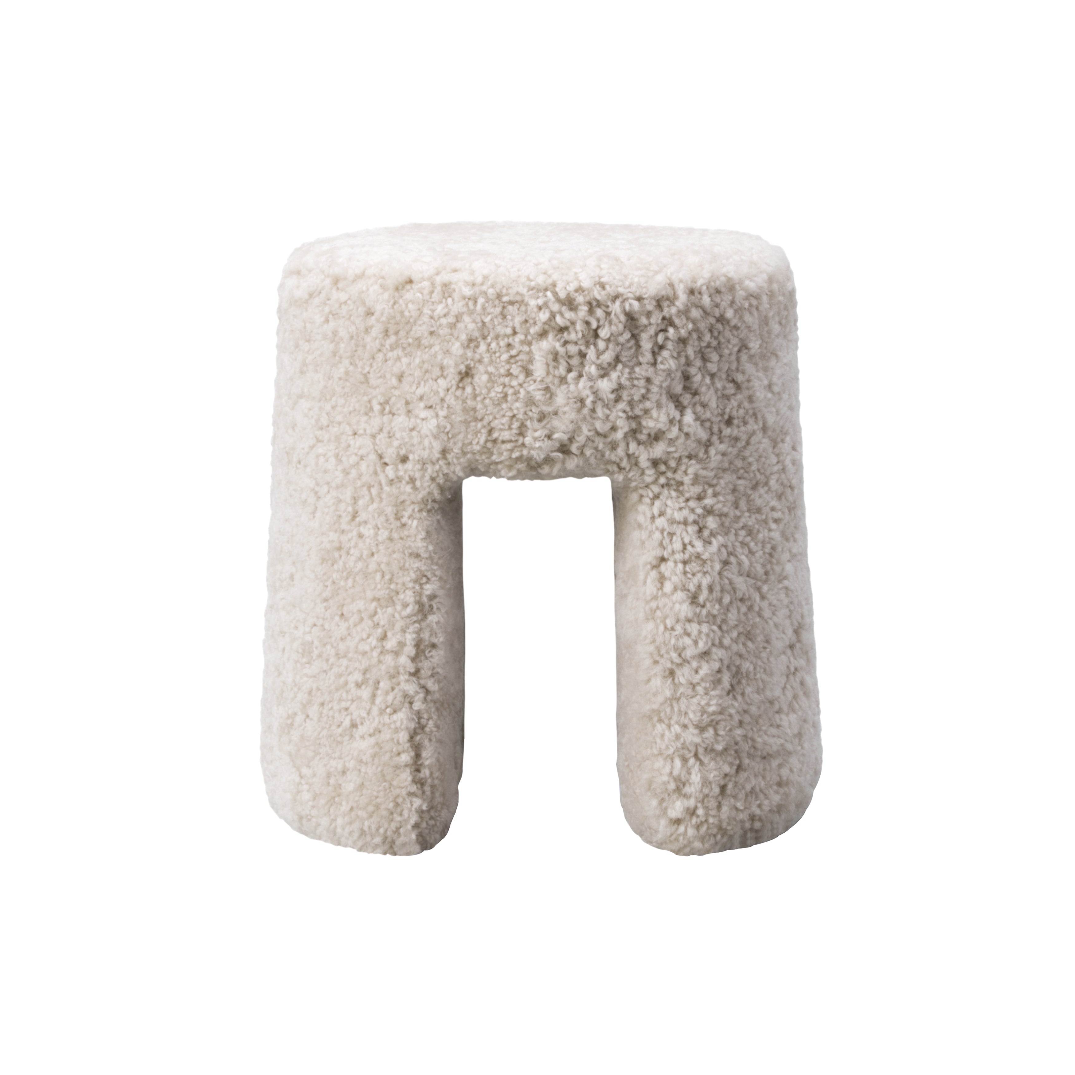 Sequoia Pouf: Sheepskin Moonlight