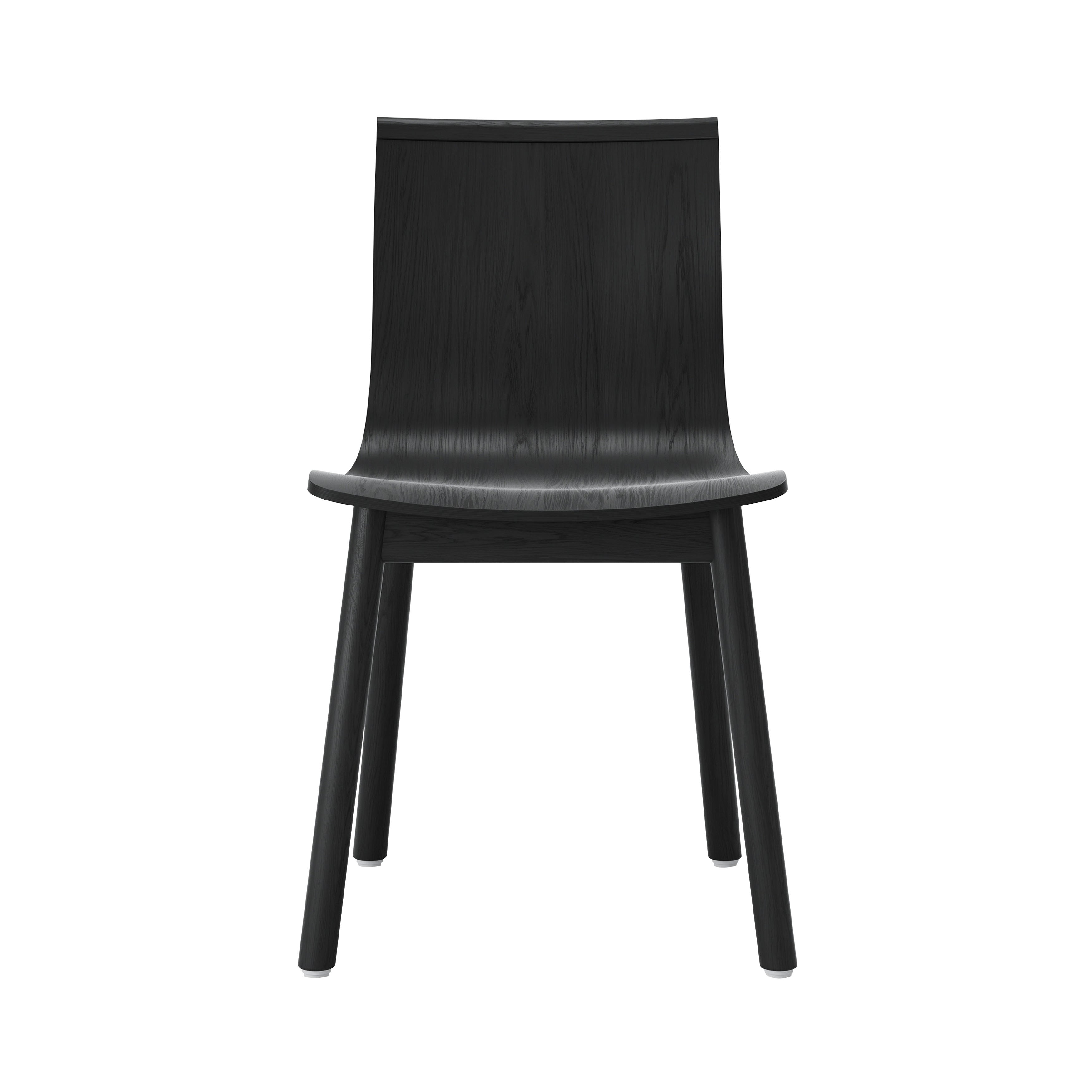 Serif Chair: Wooden Base + Black Stained Oak