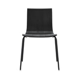 Serif Chair: Tube Legs + Black + Black Stained Oak + Without Armrest
