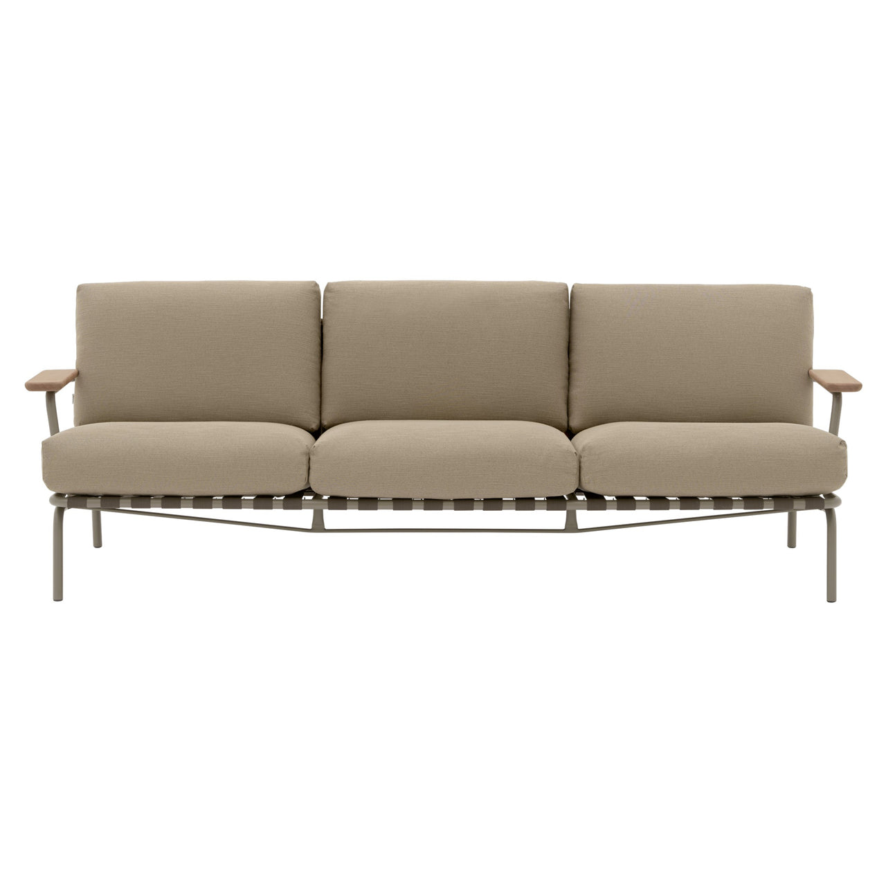 Settle Sofa: 3 Seater + Taupe + Ribbed Weave 5