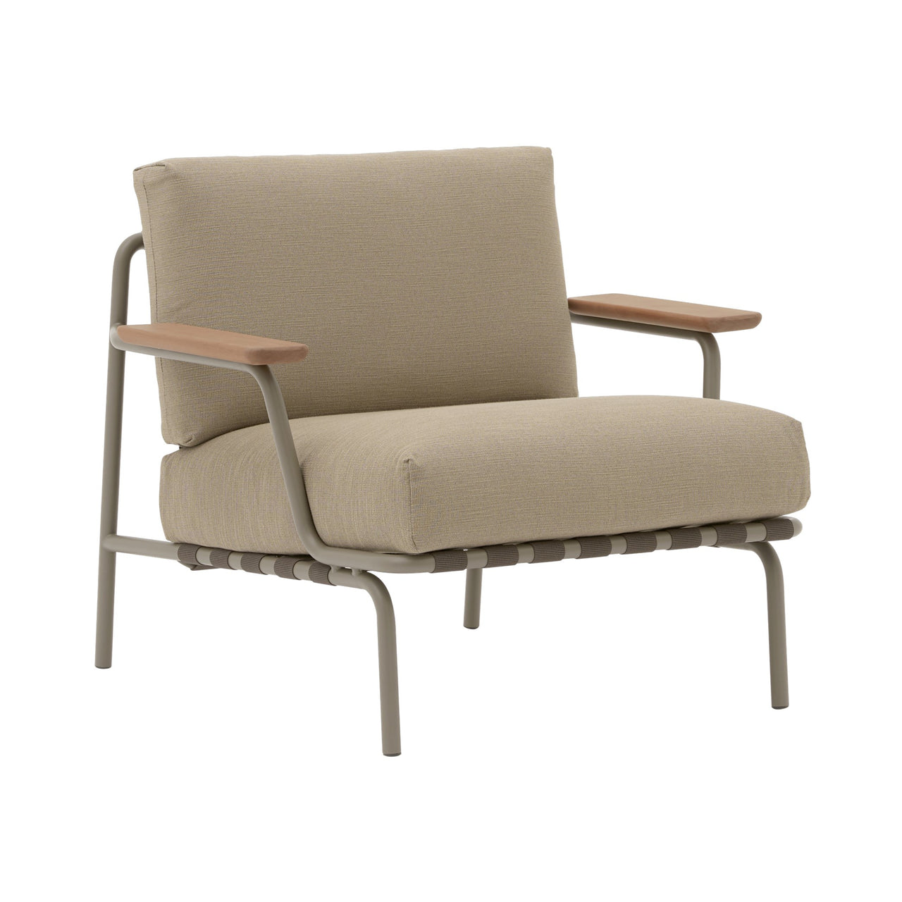 Settle Sofa: 2 Seater + Taupe + Ribbed Weave 5