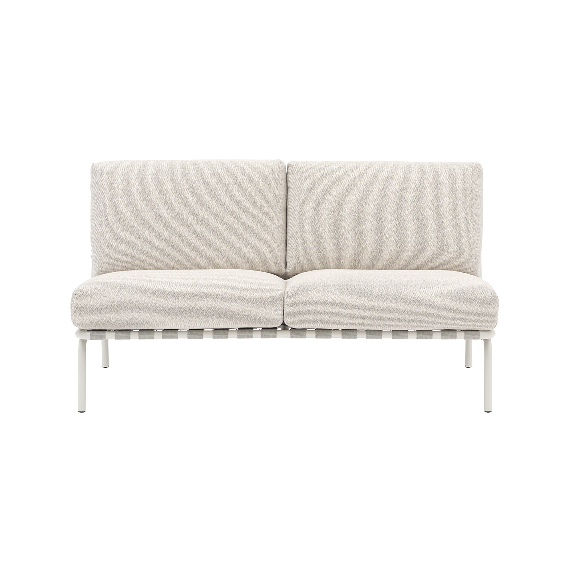Settle Sofa: 2 Seater + Without Armrest + Grey + Laze