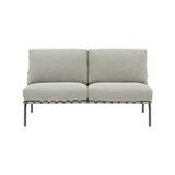 Settle Sofa: 2 Seater + Without Armrest + Dark Green + Ribbed Weave