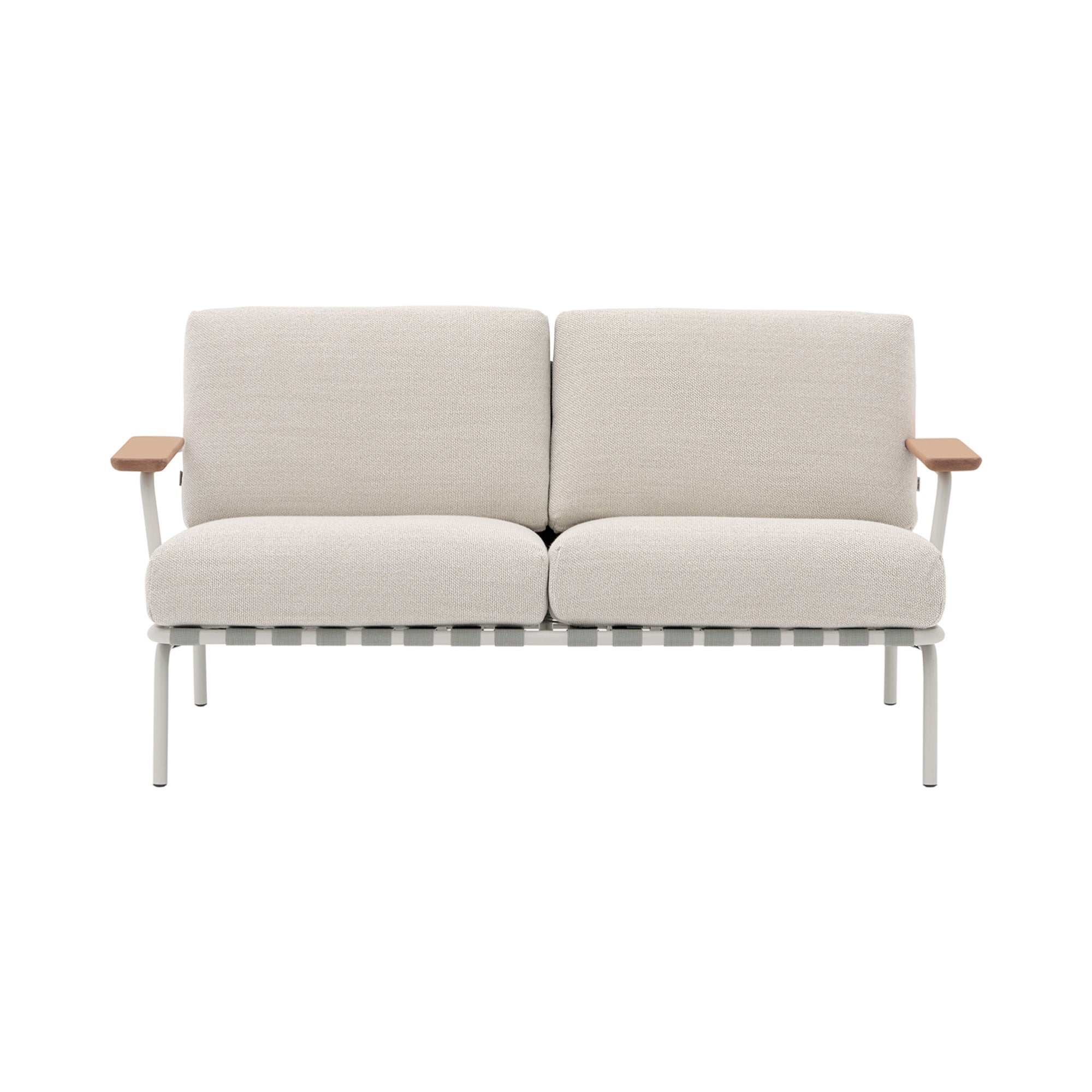 Settle Sofa: 2 Seater + With Armrest + Grey + Laze