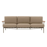 Settle Sofa: 3 Seater + With Armrest + Taupe + Ribbed Weave