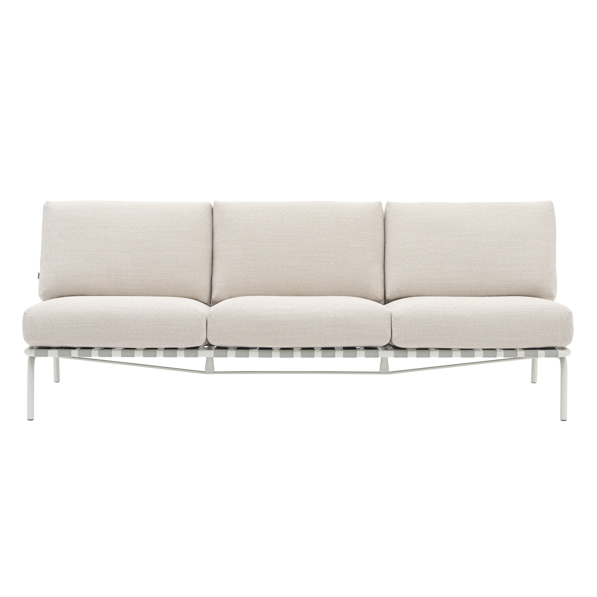Settle Sofa: 3 Seater + Without Armrest + Grey + Laze