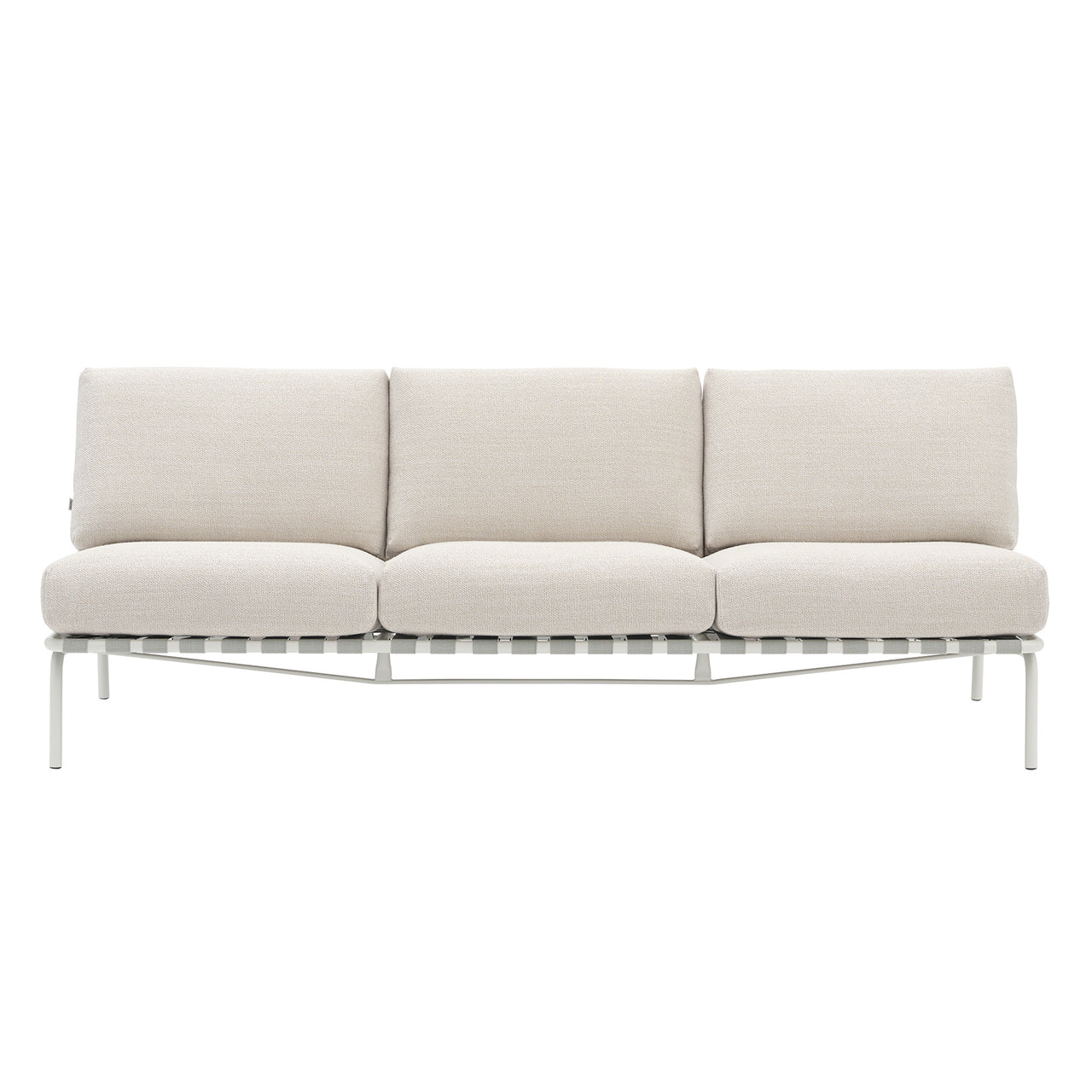 Settle Sofa: 3 Seater + Without Armrest + Grey + Laze