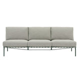 Settle Sofa: 3 Seater + Without Armrest + Dark Green + Ribbed Weave