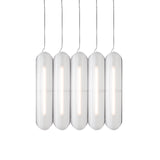 Vale System Pendant Light: Vertical + Side-to-Side + Vale 5 + Silica