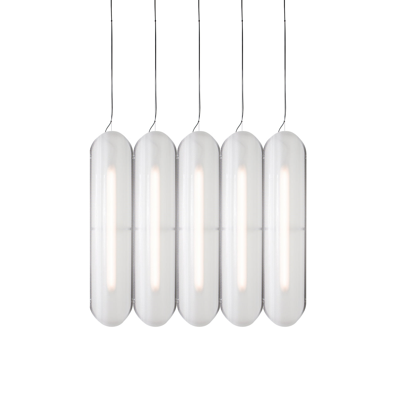 Vale System Pendant Light: Vertical + Side-to-Side + Vale 5 + Silica
