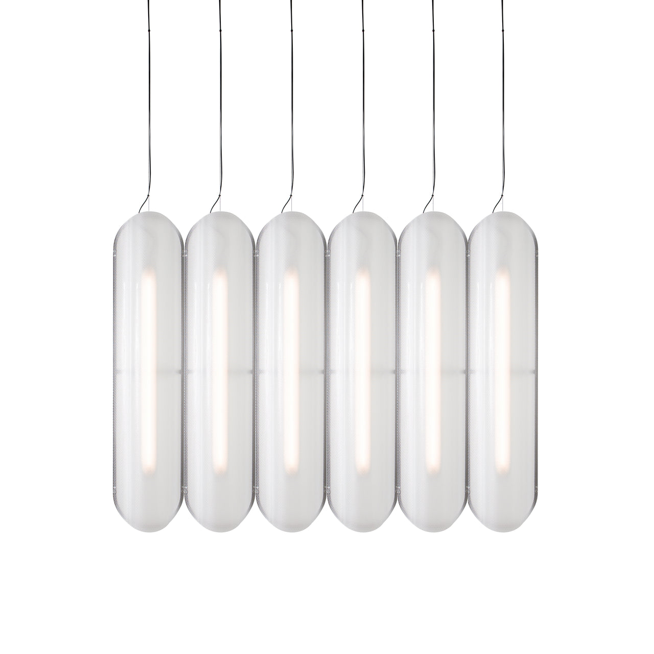 Vale System Pendant Light: Vertical + Side-to-Side + Vale 6 + Silica