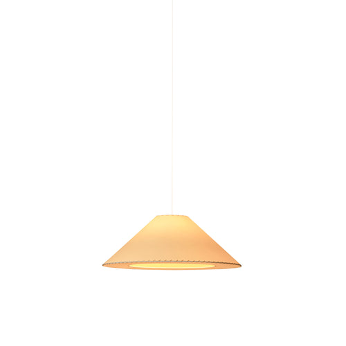 Sísísí Cónicas Planas MT5 Pendant Lamp: Stitched Beige + White