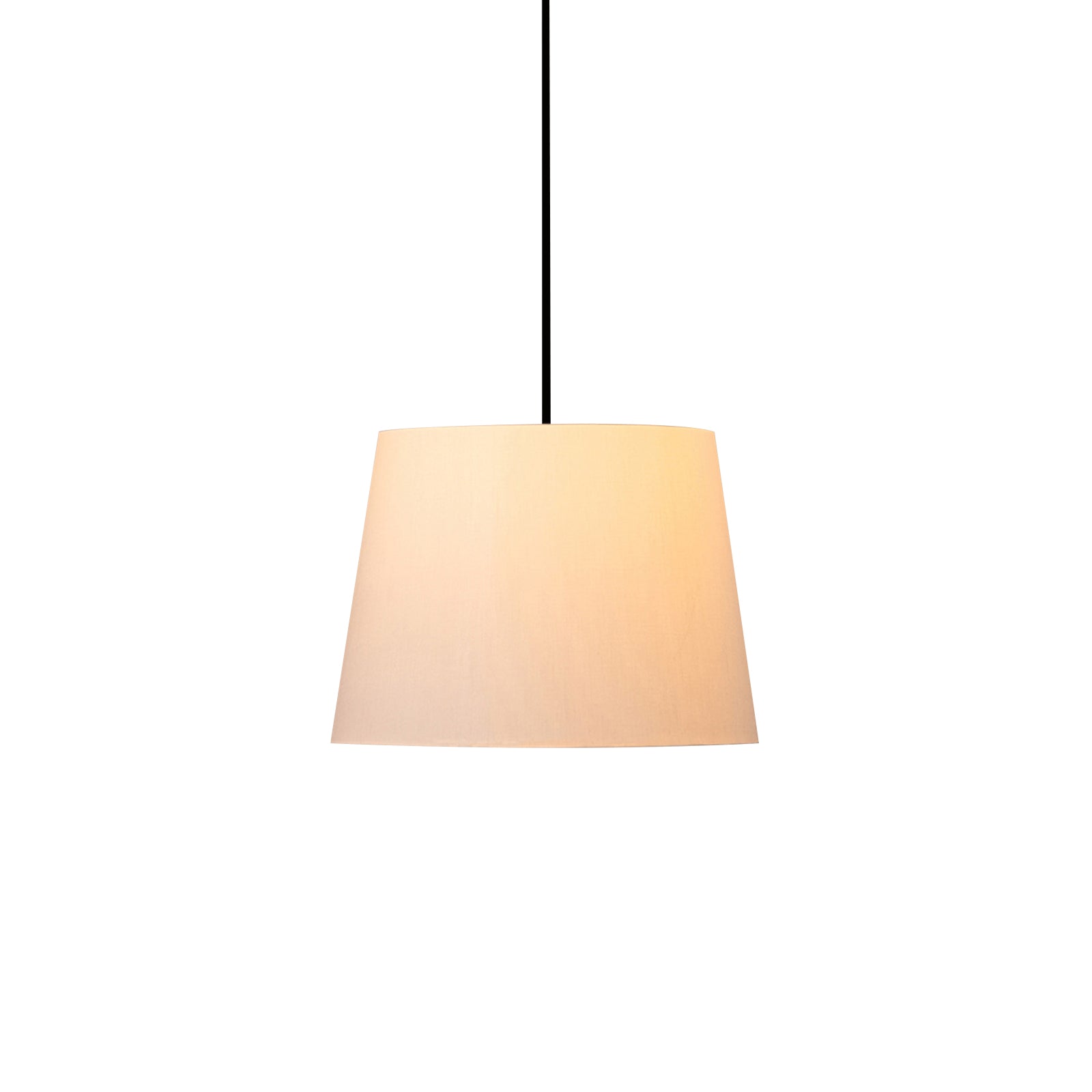 Sísísí Cónicas GT3 Pendant Lamp: White Linen + Black