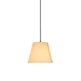 Sísísí Cónicas MT1 Pendant Lamp: Red-Stitched Beige Parchment + Black