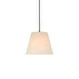 Sísísí Cónicas MT1 Pendant Lamp: White Linen + Black