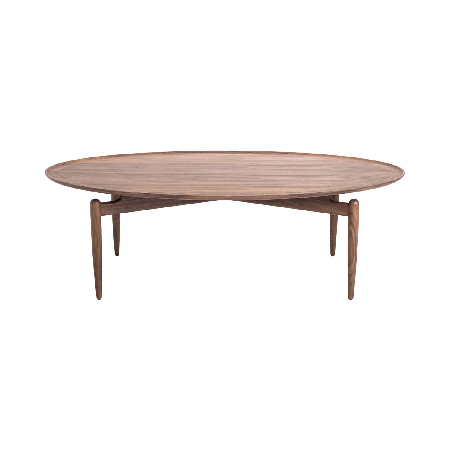 Slow Coffee Table: Oval + Natural Walnut